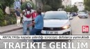 Antalya'da kaputa yatırdığı sürücüyü defalarca yumrukladı
