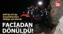 Antalya'da kayalıklardan düşüp yaralandı
