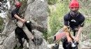 Antalya'da kayalıkta mahsur kalan keçi ve kuzusu kurtarıldı