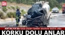 Antalya'da kaza yapan tanker alevlere teslim oldu