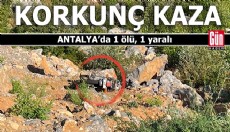 Antalya'da korkunç kaza: 1 ölü 1 yaralı