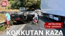 Antalya'da korkutan kaza: 3 kişi yaralandı