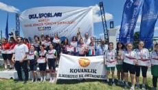 Antalya'da köy okulunun kızları, bisiklette Türkiye 3'üncüsü