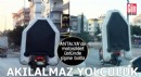 Antalya'da motosiklet üstünde şişme botla akılalmaz yolculuk