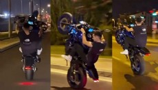 Antalya'da motosikletle akrobatik hareketlere ceza