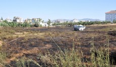 Antalya'da otluk yangını büyümeden söndürüldü