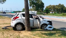 Antalya'da otomobil ağaca çarptı: 1 yaralı