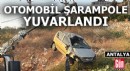 Antalya'da otomobil şarampole yuvarlandı: 1 yaralı