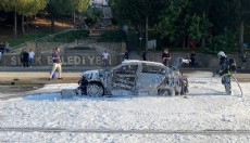 Antalya'da otomobil seyir halindeyken yandı