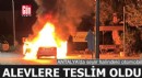 Antalya'da seyir halindeki otomobil alevlere teslim oldu