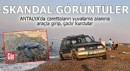 Antalya'da skandal görüntüler! Sahile araçla girip, çadır kurdular