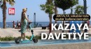 Antalya'da skuter kullanıcılarından kazaya davetiye