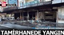 Antalya'da tamirhanedeki yangında motosikletler zarar gördü