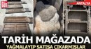 Antalya'da tarihi eserleri yağmalayıp, mobilya mağazasında satışa çıkardılar