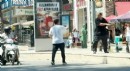 Antalya'da tarihi kapı önünde taşlı ve delici aletli kavga