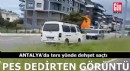Antalya'da trafikte pes dedirten görüntü