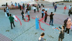 Antalya'da uçurtma tasarlayıp uçurdular