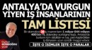 Antalya'da vurgun yiyen iş insanlarının tam listesi