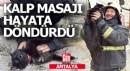 Antalya'da yangından kurtarılan kedi kalp masajı ile hayata döndü