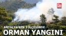 Antalya'nın 3 ilçesinde orman yangını