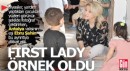 Antalya valisinin eşi siyasilere örnek oldu