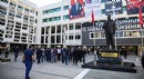 Antalyalı hafriyatçılar, belediye önünde cezaları protesto etti