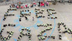 Antalyalı öğrencilerden 'Özgür Gazze' mesajı