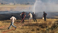 Arazi yangını büyümeden söndürüldü