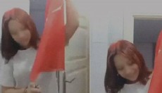 Bayrak yakan kadına 'eğitim' kararı