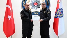 Burdur'da güvenlik görevlisine teşekkür belgesi