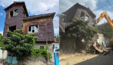 Burdur'da riskli yapı yıkıldı