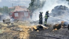 Burdur'da samanlık yangını