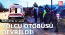 Burdur'da yolcu otobüsü devrildi: 12 yaralı