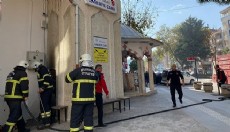 Cami minaresinde yangın