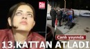 Canlı yayında 13. kattan atladı!