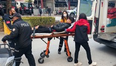 Devrilen motosikletin sürücüsü yaralandı