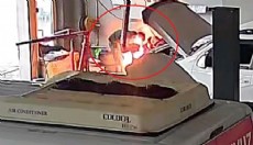 Diyarbakır’da yağ dökülen soba parladı