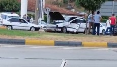 Eğirdir'de zincirleme kaza