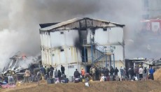 İşçi konteynerlerinde korkutan yangın