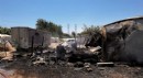 Antalya Serik'te işçilerin konteynerleri yandı