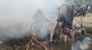 Konteyner yangınında dumandan etkilenen bebek öldü