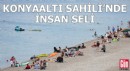 Konyaaltı Sahili'nde insan seli