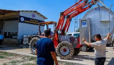 Korkuteli'de üreticilere makine desteği