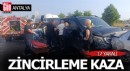 Manavgat’ta 6 araç zincirleme kazaya karıştı; 17 yaralı