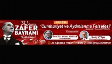 Muratpaşa Belediyesi 30 Ağustos Zafer Bayramı, 'Cumhuriyet ve Aydınlanma Felsefesi' söyleşisi banneri