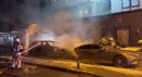 Oto galeride yangın: 4 araç kullanılamaz hale geldi
