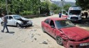 Otomobiller kafa kafaya çarpıştı: 4 yaralı