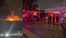 Raf imalatı yapılan fabrikada yangın