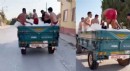 Römorku mobil havuz yapıp, Antalya turu attılar