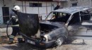 Seyir halindeki otomobil yandı